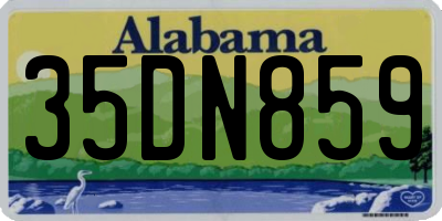 AL license plate 35DN859