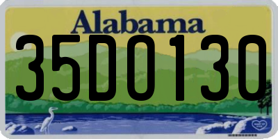 AL license plate 35DO130