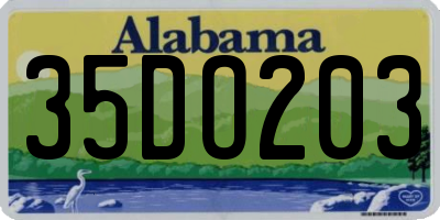 AL license plate 35DO203