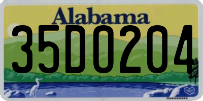 AL license plate 35DO204