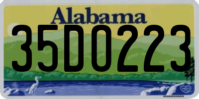 AL license plate 35DO223