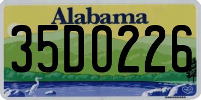 AL license plate 35DO226