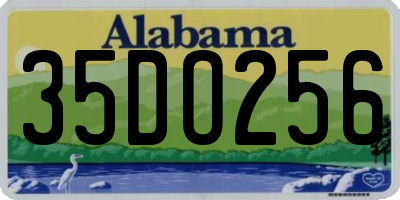 AL license plate 35DO256