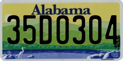 AL license plate 35DO304