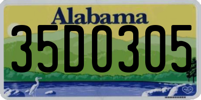AL license plate 35DO305