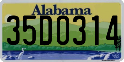 AL license plate 35DO314
