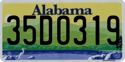 AL license plate 35DO319