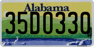 AL license plate 35DO330