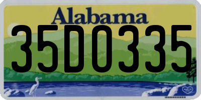 AL license plate 35DO335