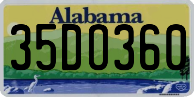AL license plate 35DO360