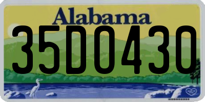 AL license plate 35DO430