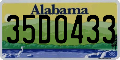 AL license plate 35DO433