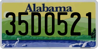 AL license plate 35DO521