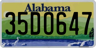 AL license plate 35DO647