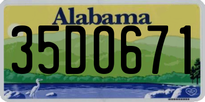 AL license plate 35DO671