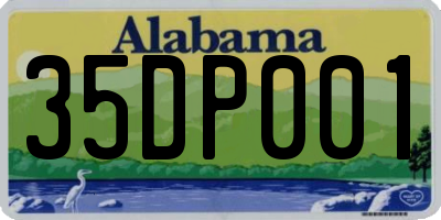 AL license plate 35DP001
