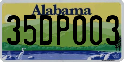 AL license plate 35DP003