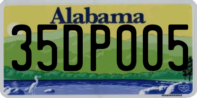 AL license plate 35DP005