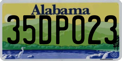 AL license plate 35DP023