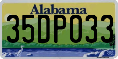 AL license plate 35DP033