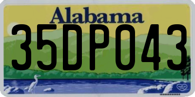 AL license plate 35DP043