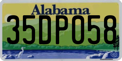 AL license plate 35DP058