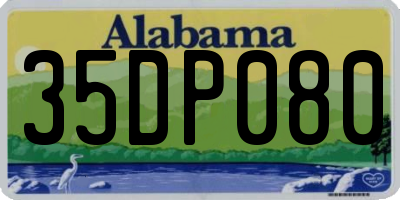 AL license plate 35DP080