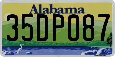 AL license plate 35DP087