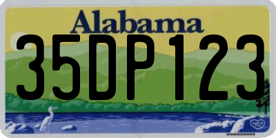 AL license plate 35DP123