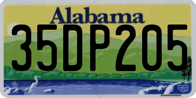 AL license plate 35DP205
