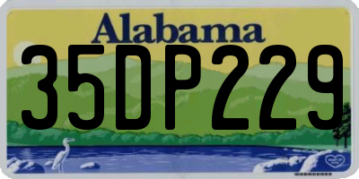 AL license plate 35DP229