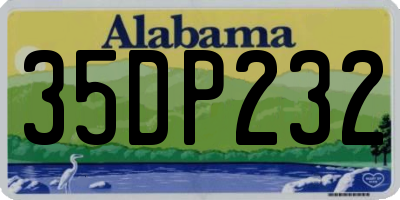 AL license plate 35DP232