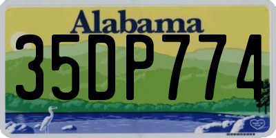 AL license plate 35DP774