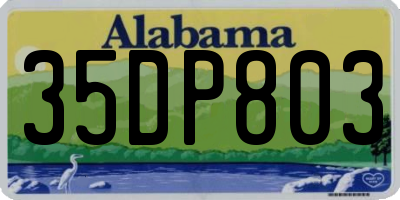 AL license plate 35DP803