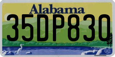 AL license plate 35DP830