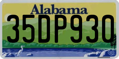 AL license plate 35DP930