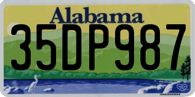 AL license plate 35DP987