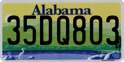 AL license plate 35DQ803