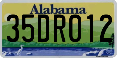 AL license plate 35DR012