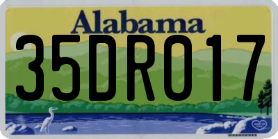 AL license plate 35DR017