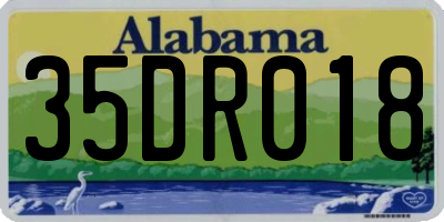 AL license plate 35DR018
