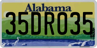 AL license plate 35DR035