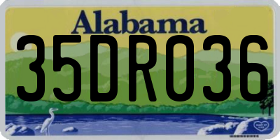 AL license plate 35DR036