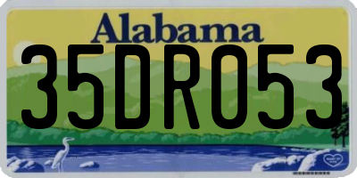 AL license plate 35DR053