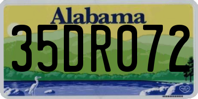 AL license plate 35DR072