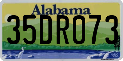 AL license plate 35DR073