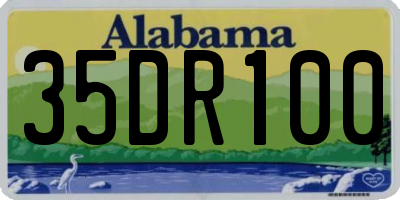AL license plate 35DR100