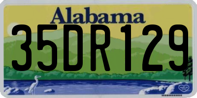 AL license plate 35DR129