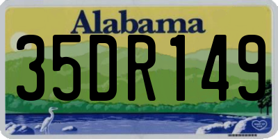 AL license plate 35DR149