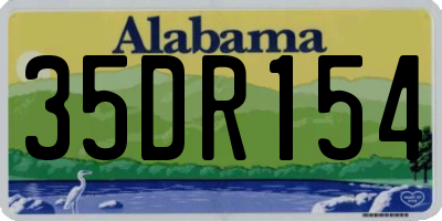 AL license plate 35DR154